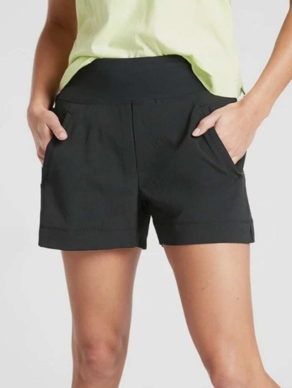 Athleta‎ Trekkie North Black Pull On Hiking Shorts Sz 16 Outdoor Activewear